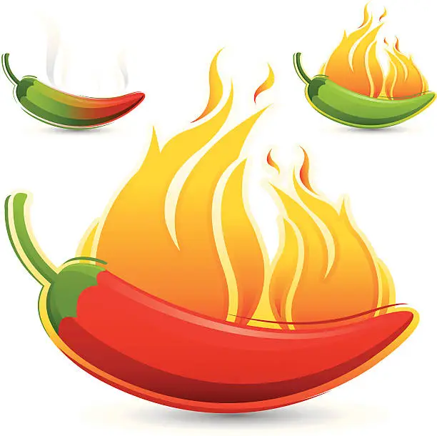 Vector illustration of Hot Chili Peppers