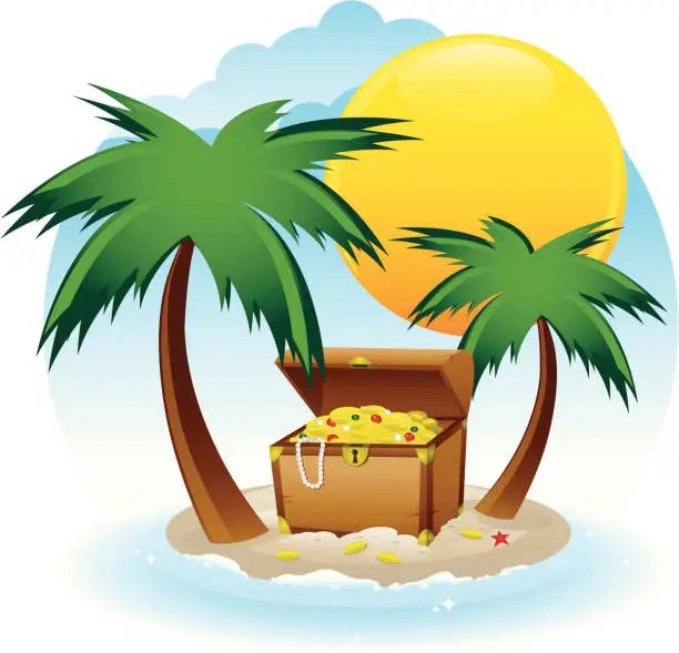 Vector illustration of Island Treasure