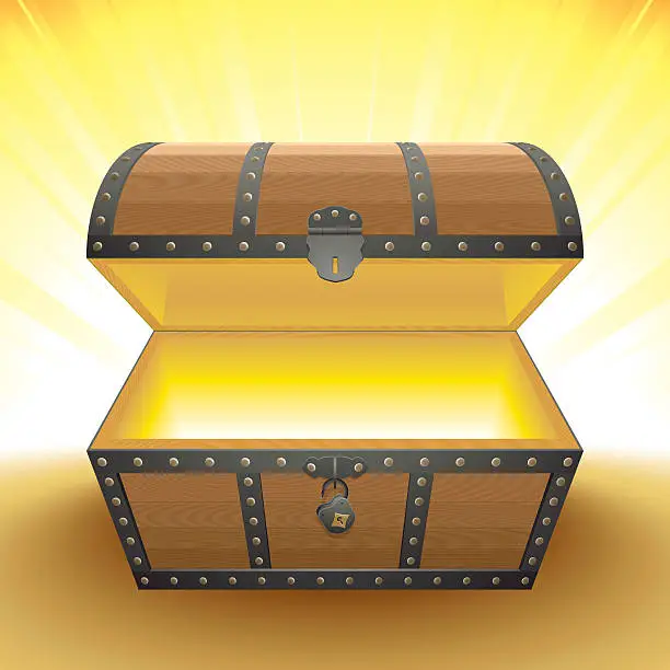 Vector illustration of the chest of light