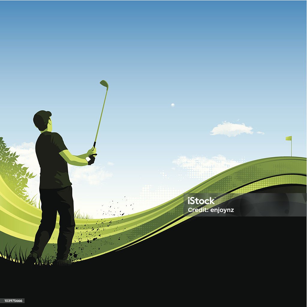 Golf-flow - Lizenzfrei Bewegung Vektorgrafik