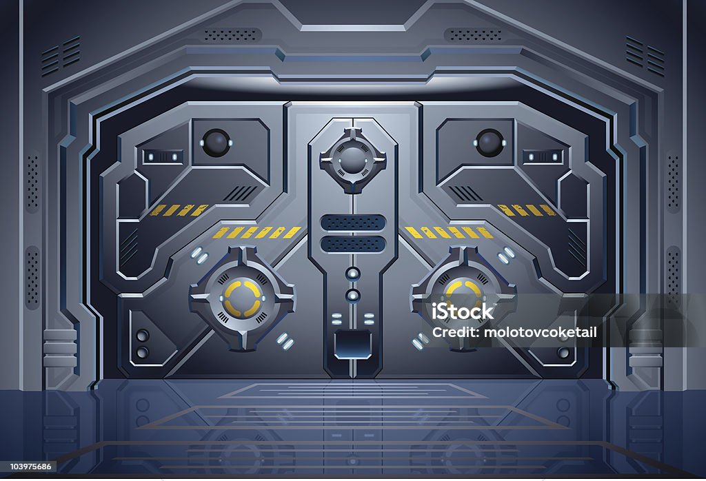 sci-fi-entrada - Vetor de Porta royalty-free