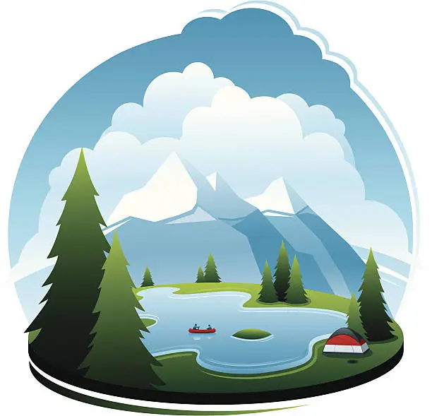 Vector illustration of Camping