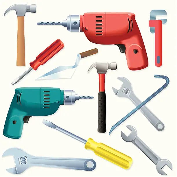 Vector illustration of Tool Collection