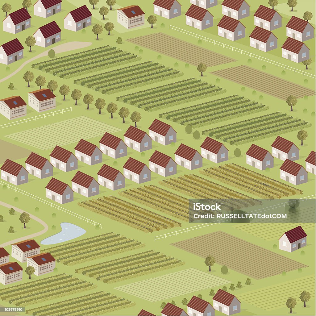 Carcasa v Farmland - arte vectorial de Comunidad libre de derechos