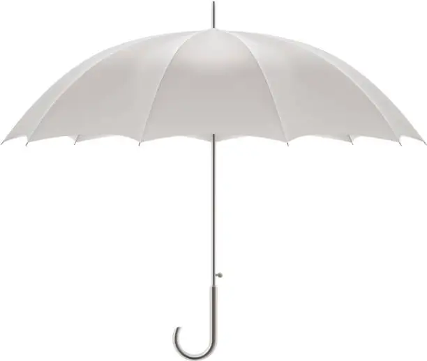 Vector illustration of White umbrella