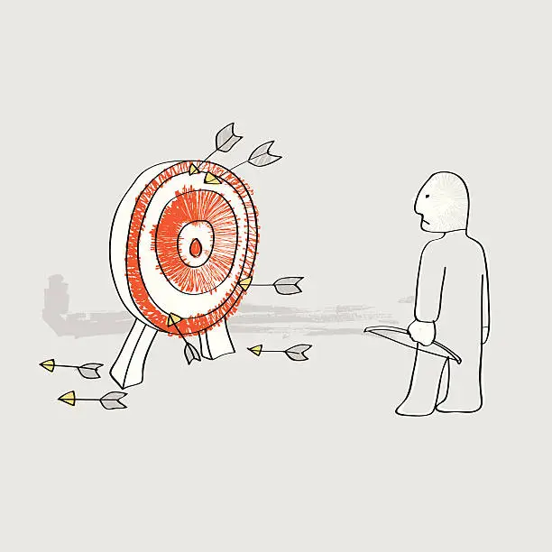 Vector illustration of Off target