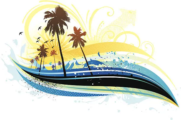 Vector illustration of Summer background design