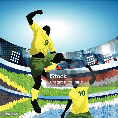 istock South african soccer players celebrating at home 103976065