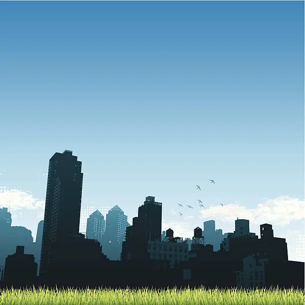 Vector illustration of City park background