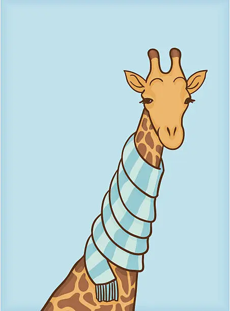 Vector illustration of Chilly Giraffe