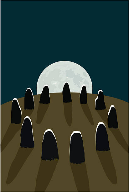 illustrazioni stock, clip art, cartoni animati e icone di tendenza di cerchio di pietre - stone circle