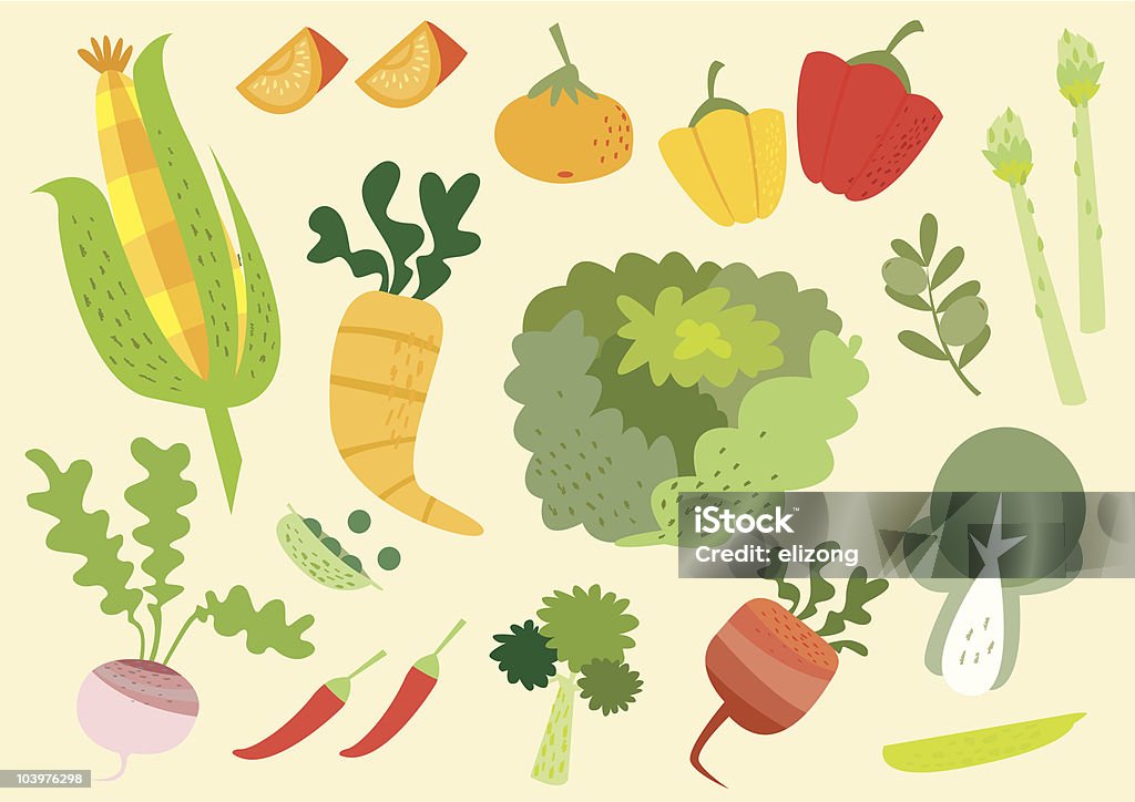 Nur greens! - Lizenzfrei Gemüse Vektorgrafik