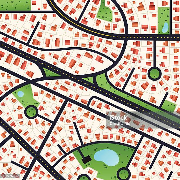 City Map Stock Illustration - Download Image Now - Housing Development, House, Community