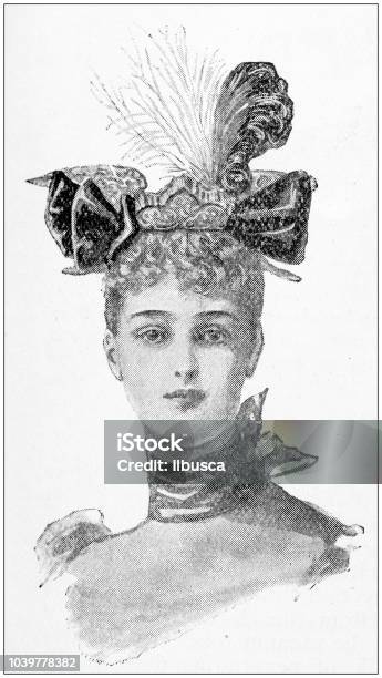 Antique Engraving Illustration 19th Century Fashion Stock Illustration - Download Image Now