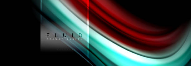 istock Fluid colors abstract background colorful poster, twisted liquid design on black, colorful marble or plastic wave texture backdrop, multicolored template for business or technology presentation or web brochure cover layout, wallpaper 1039790750