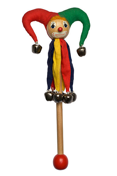 Jester puppet on strings.