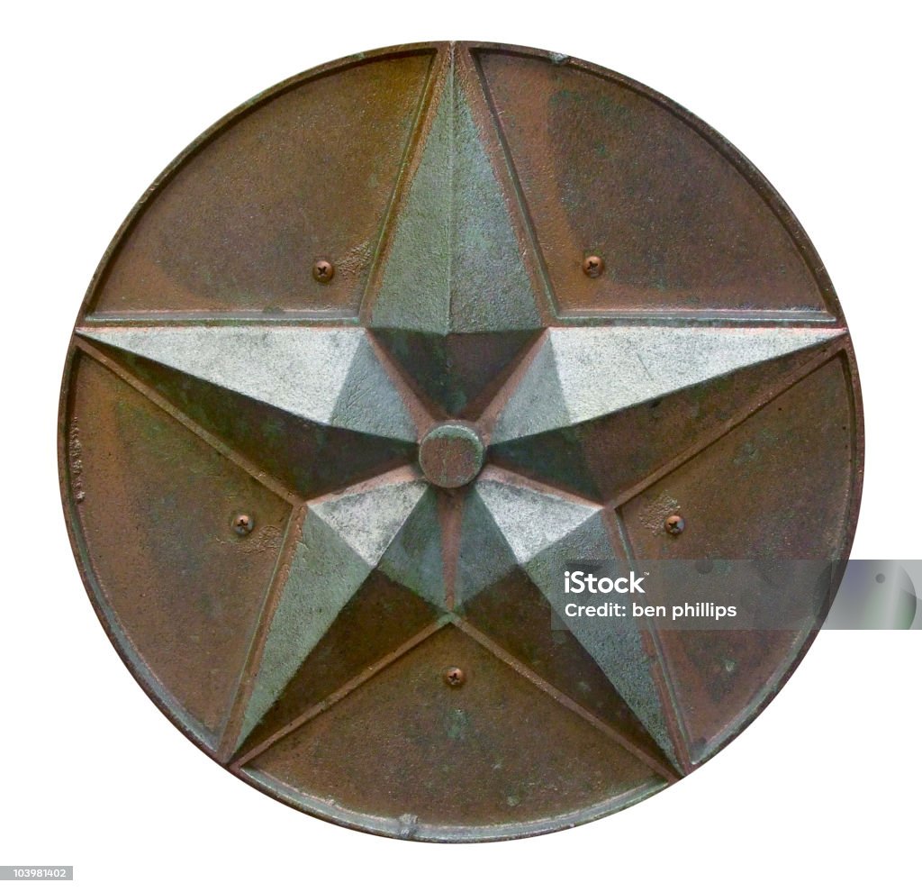 Métaux étoiles de Bronze - Photo de Pentacle libre de droits