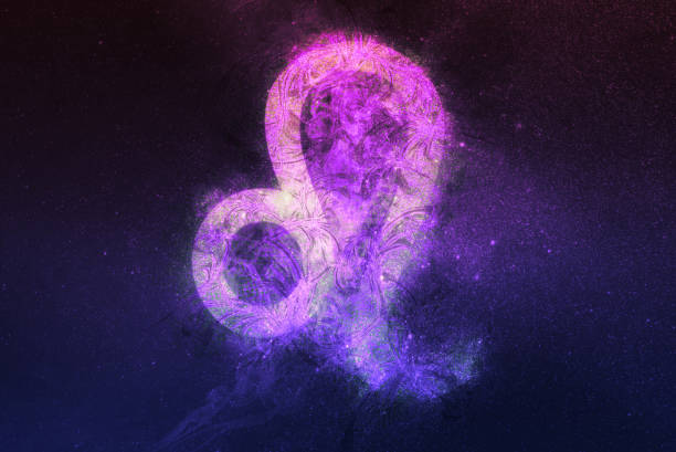 istock Leo Zodiac Sign. Night sky background 1039816446