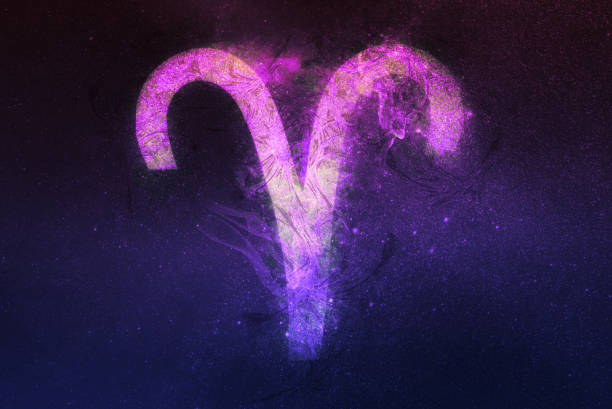 istock Aries Zodiac Sign. Night sky background 1039819704