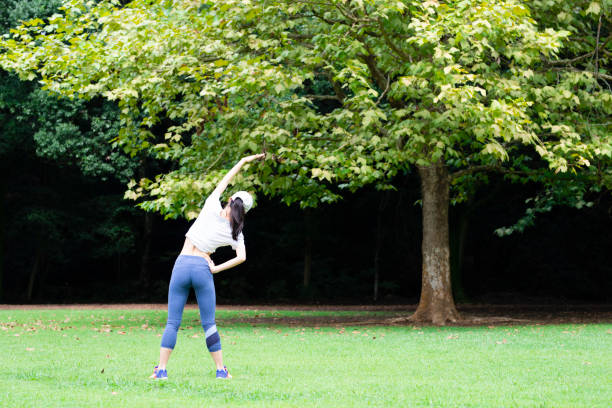 istock Women exercise in the park 1039821502
