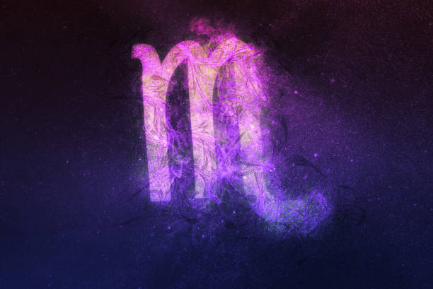 Scorpio Zodiac Sign. Night sky background