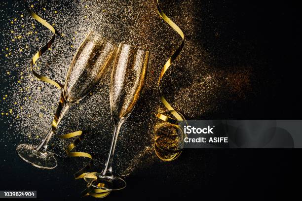 New Year Celebration Party Concept Stock Photo - Download Image Now - New Year's Eve, Champagne, New Year