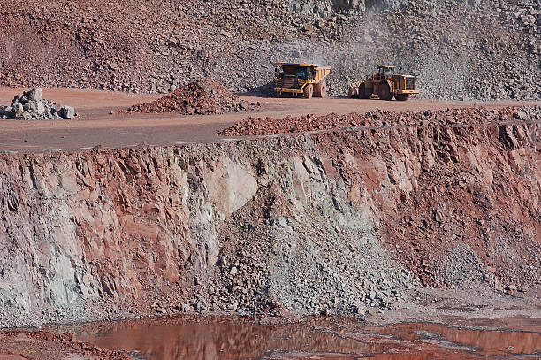 istock Open-pit Mine with Earth Mover and Dump Truck 103982493