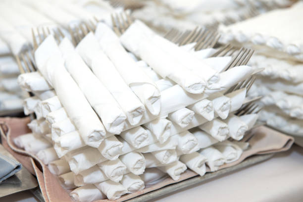 istock stacked cutlery in white napkin 1039825246