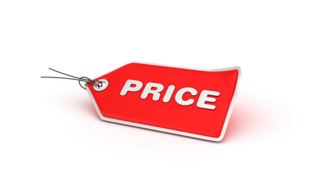 Price Shopping Tag - White Background - 3D Rendering