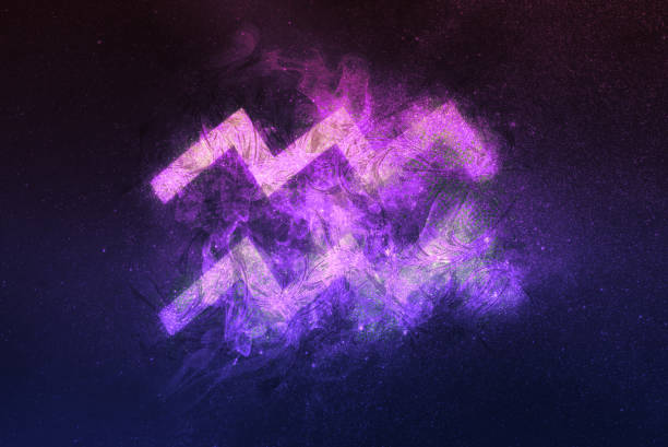 istock Aquarius Zodiac Sign. Night sky background 1039828732