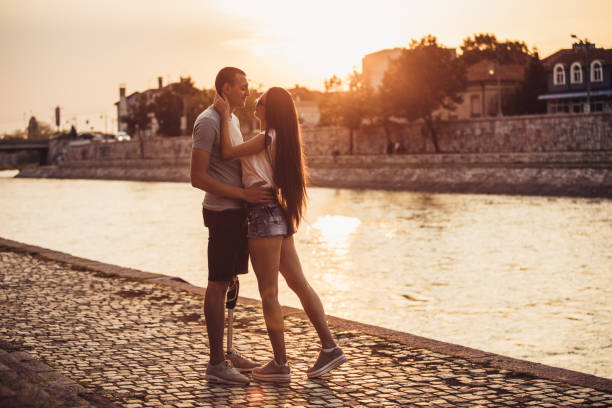 istock Couple hugging in sunset 1039840304
