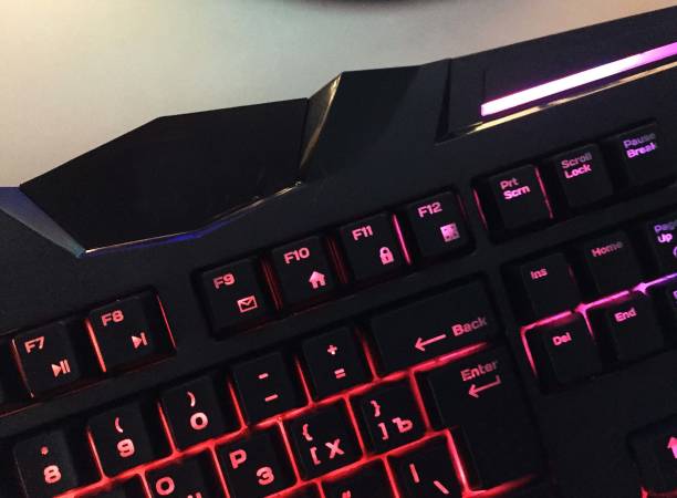 istock Gaming computer keyboard and mouse to control your personal computer and laptop and to play computer games. 1039856814