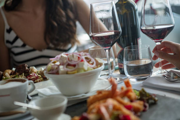 istock Salad and wine restaurant 1039862876
