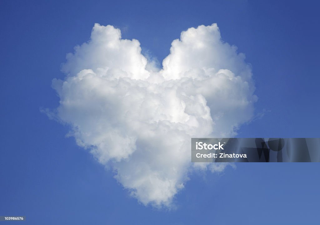 Cloud in the form of heart  Blue Stock Photo