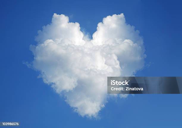 Cloud In The Form Of Heart Stock Photo - Download Image Now - Blue, Cloud - Sky, Cloudscape