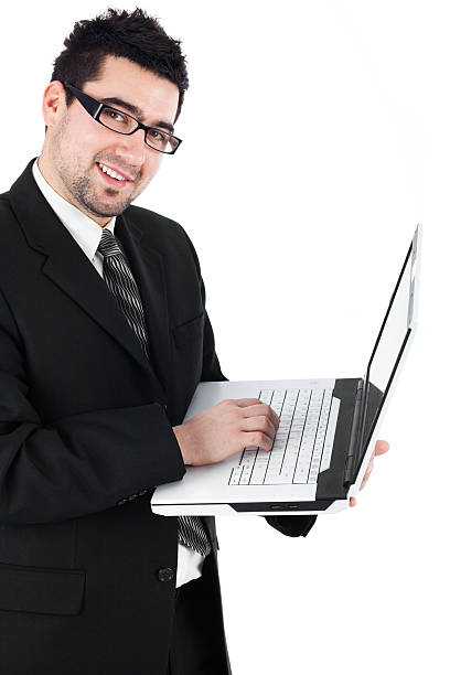 istock Business man working on laptop 103987593