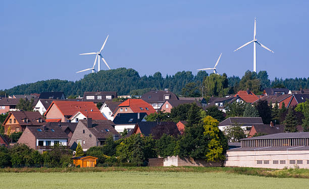 Windmill generators in Germany stock photo