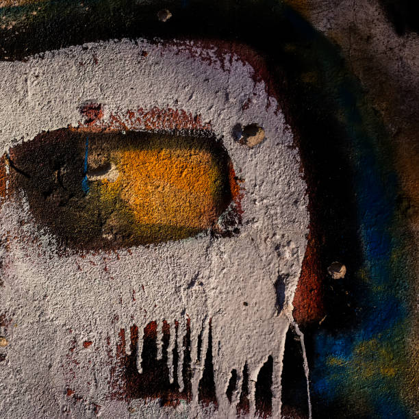 istock old cement plaster walls with traces of paint. 1039890686