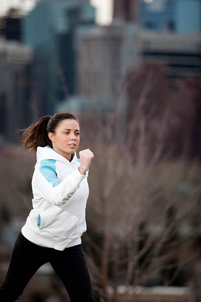 Woman Running stock photo