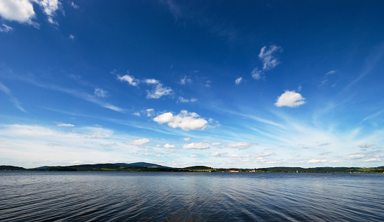 lake lipno, czech republic, wide-angle shot