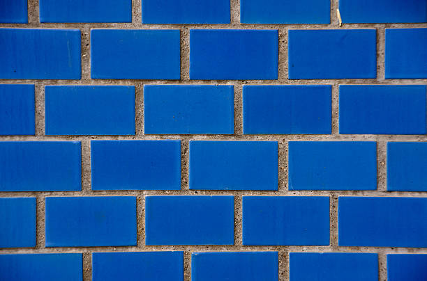 istock Wall of blue flaggings 103990717
