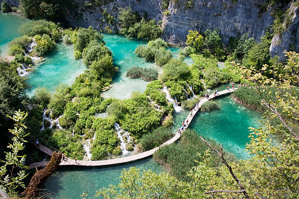 istock Footbridge in Plitvice National Park 103990763