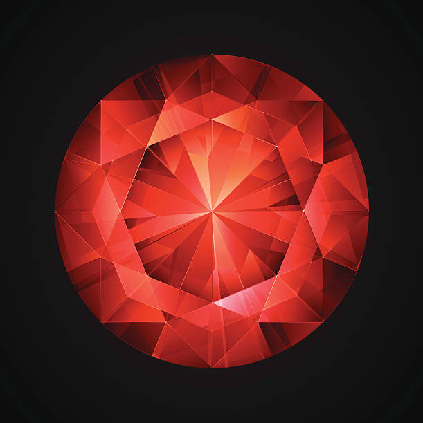 Red Luxury Jewel vector art illustration