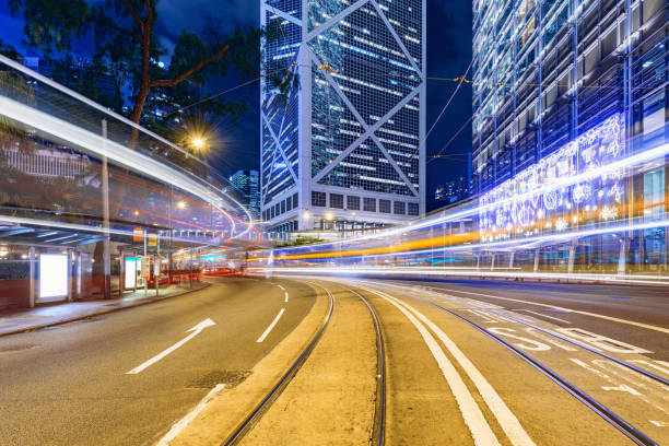 istock View of the evening city streets in Central district. 1039928728