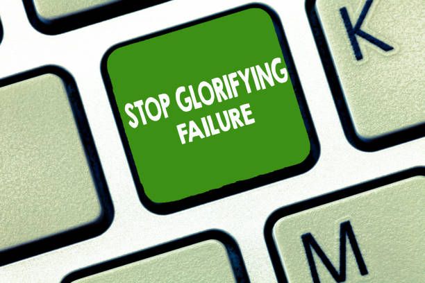 istock Writing note showing Stop Glorifying Failure. Business photo showcasing do not let Breakdown Rule your life Try again 1039930158