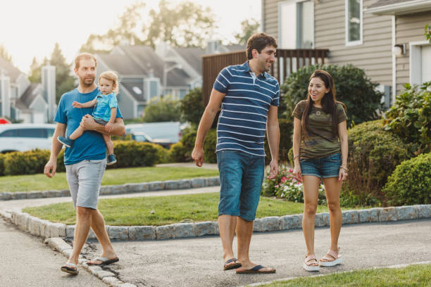 istock Neighbors talking and kids playing 1039930654