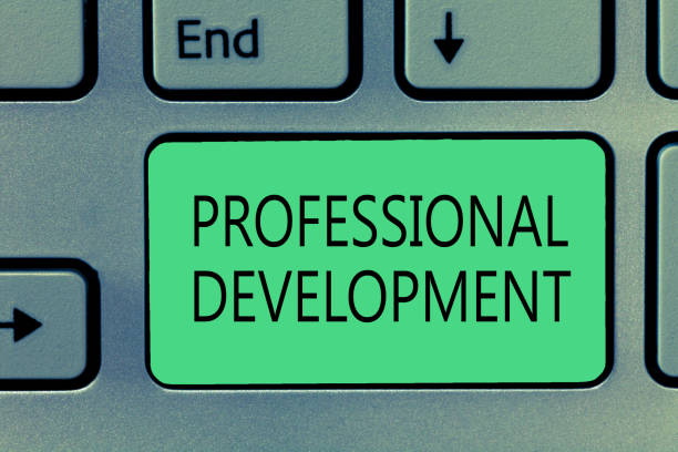 istock Writing note showing Professional Development. Business photo showcasing Learning to earn or maintain Mastery Credentials 1039931448