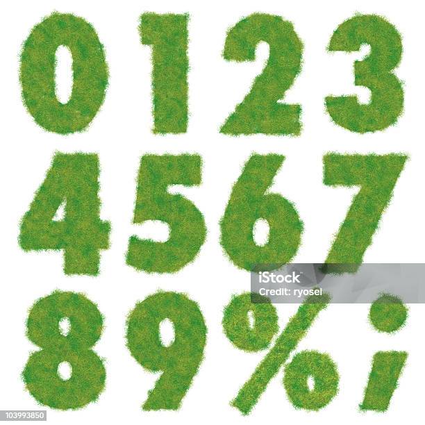 Green Numbers Stock Photo - Download Image Now - Color Image, Computer Graphic, Cut Out