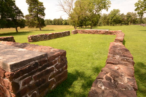 национальный парк поле боя манассас, манассас в. а. - manassas war famous place park стоковые фото и изображения