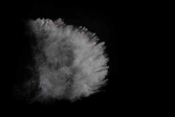 istock White powder explosion on white background. Colored cloud. Colorful dust explode. Paint Holi. 1039950240